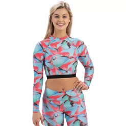 Women's Dolfin Uglies Revibe Print Cropped Rash Guard