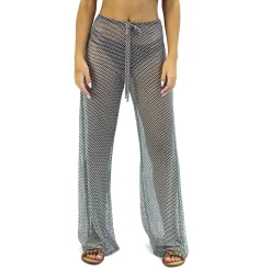 Women's Jordan Taylor Print Sheer Swim Cover-Up Pants