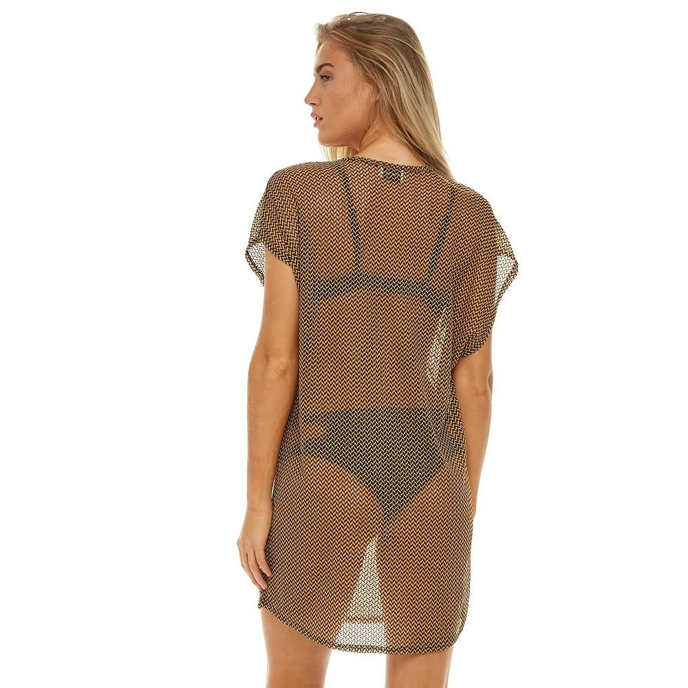 Women's Jordan Taylor Herringbone Sheer Swim Cover-Up Tunic - Image 2