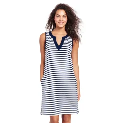 Women's Lands' End Splitneck Swim Cover-Up Dress