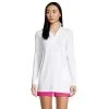 Petite Lands' End 1/4-Zip UPF 50 Rash Guard Cover-Up