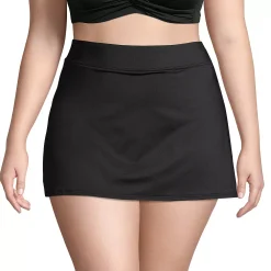 Plus Size Lands' End UPF 50 Tummy Slimmer Swim Skirt
