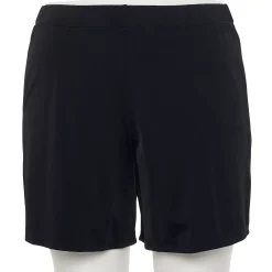 Plus Size A Shore Fit Solid Swim Short