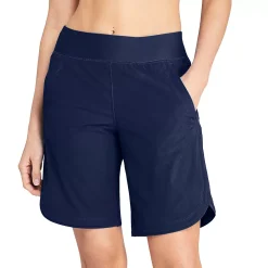 Women's Lands' End Quick Dry Thigh-Minimizer With Panty Swim Long Board Shorts