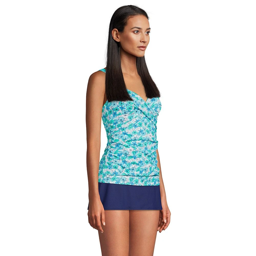 Women's Lands' End Underwire Surplice D-Cup Tankini Top - Image 3