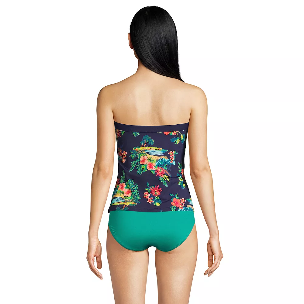Women's Lands' End UPF 50 Bandeau Tankini Top - Image 2