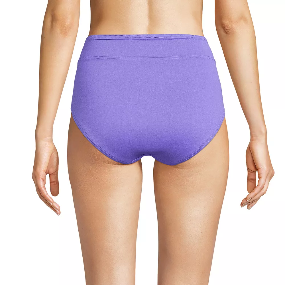Women's Lands' End Retro Tummy Slimmer High-Waist Bikini Bottoms - Image 2