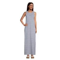 Petite Lands' End Print Cover-Up Maxi Dress