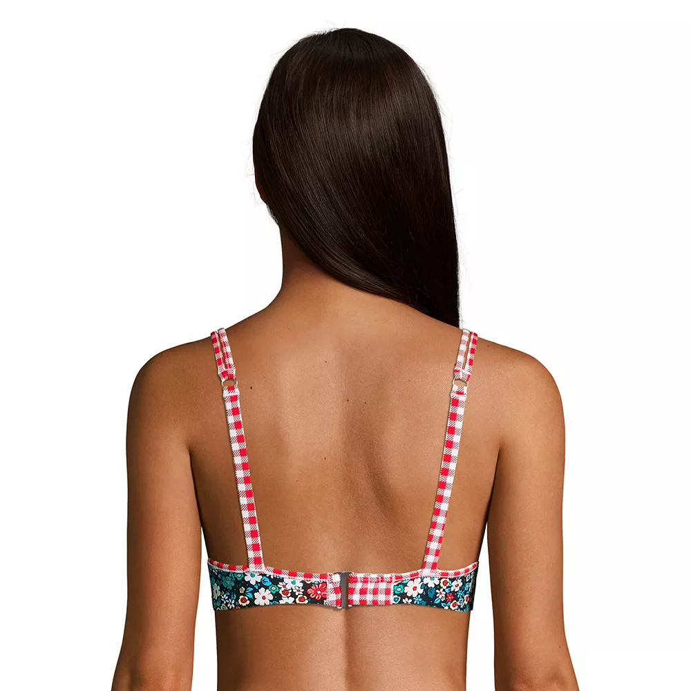 Women's Lands' End UPF 50 Reversible Bust Enhancer Bikini Top - Image 2