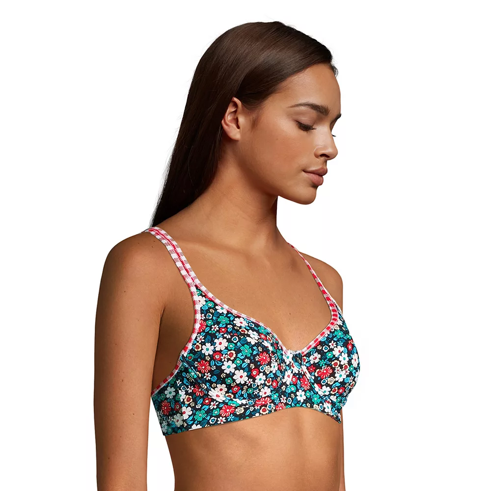 Women's Lands' End UPF 50 Reversible Bust Enhancer Bikini Top - Image 3