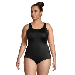 Plus Size Lands' End Tugless Tummy Control Chlorine Resistant One-Piece Swimsuit