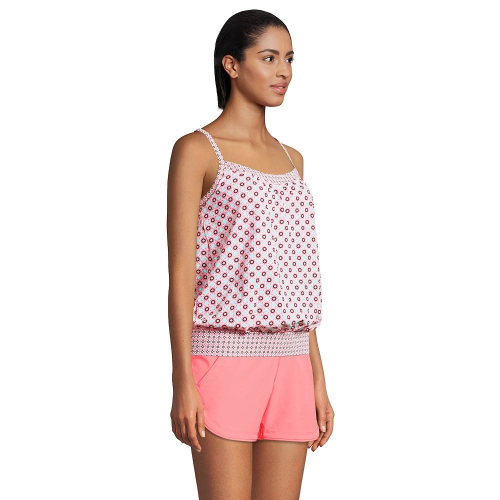 Women's Lands' End D-Cup Bust-Minimizer Blouson Tankini Top - Image 3