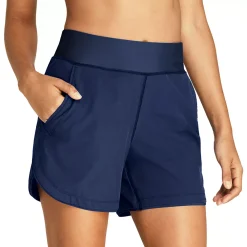 Petite Lands' End Quick Dry Thigh-Minimizer Swim Board Shorts