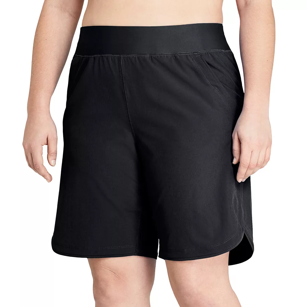 Plus Size Lands' End Quick Dry Thigh Minimizer Swim Board Shorts