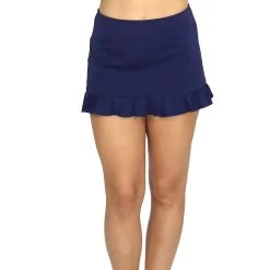 Women's A Shore Fit Hip Minimizer Flounce-Hem Swim Skirt