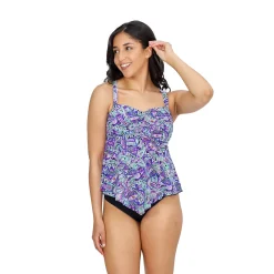 Women's A Shore Fit D-Cup V Hem Bandeau Swim Top