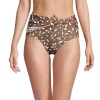 Women's Lands' End UPF 50 Twist-Front Retro High-Waist Bikini Bottoms