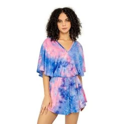 Women's Jordan Taylor Batwing-Sleeve Swim Cover-Up Romper