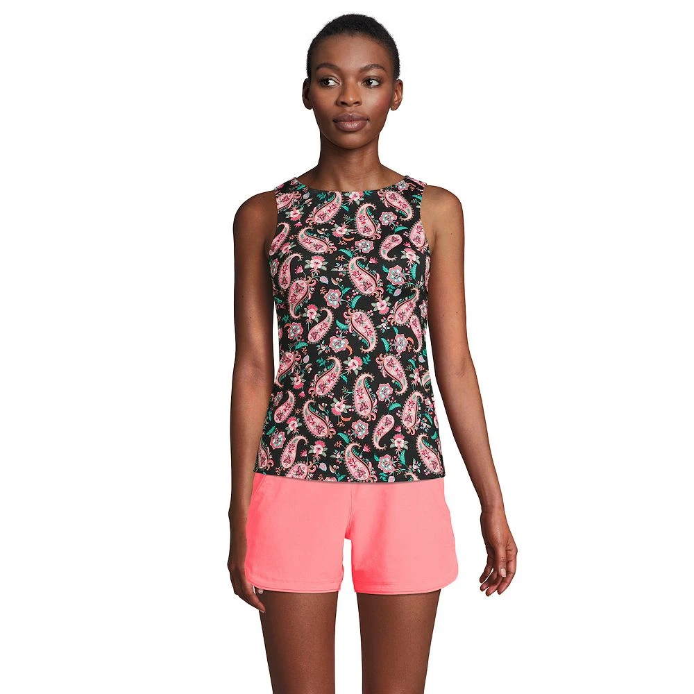 Petite Lands' End UPF 50 High Neck Tankini Top