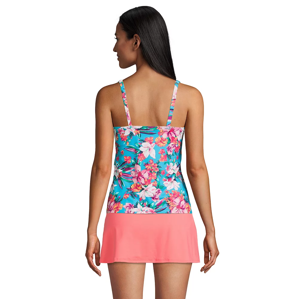 Women's Lands' End DD-Cup UPF 50 Squareneck Underwire Tankini Top - Image 2