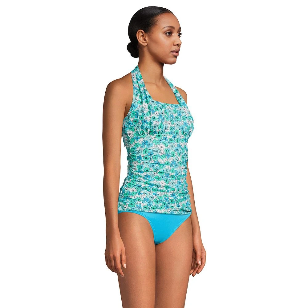Women's Lands' End UPF 50 Squareneck Halter Tankini Top - Image 3