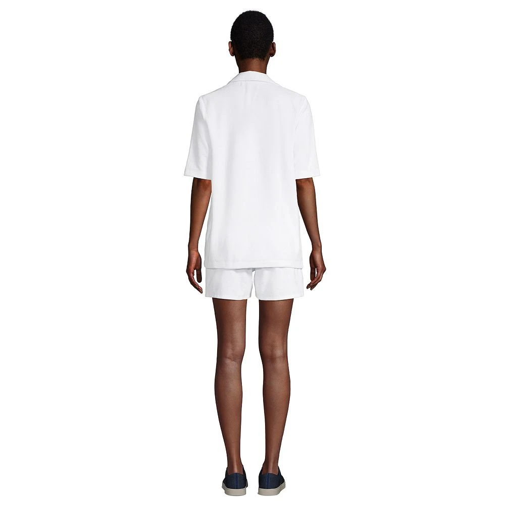 Women's Lands' End Terrycloth Shirt & Shorts Swim Cover-up Set - Image 2