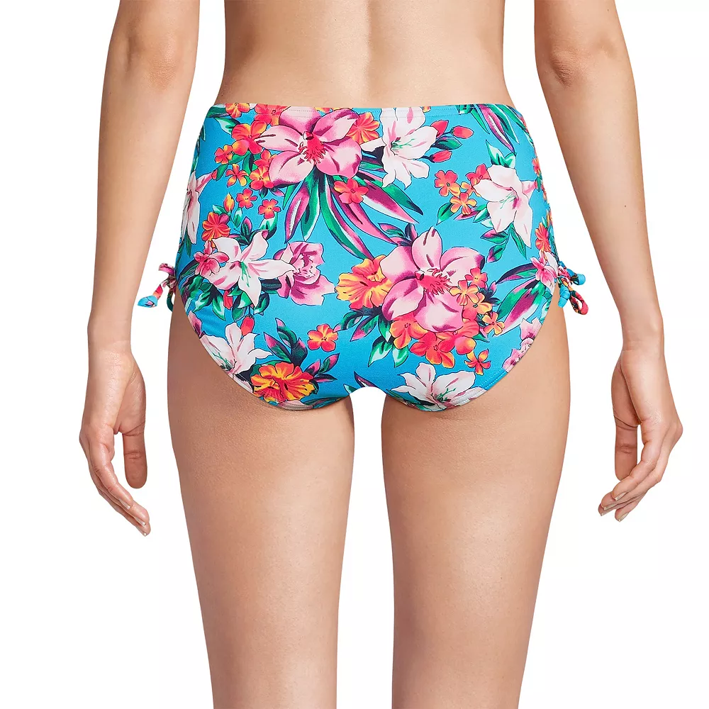 Women's Lands' End UPF 50 Adjustable High-Waist Bikini Bottoms - Image 2