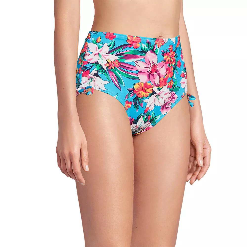 Women's Lands' End UPF 50 Adjustable High-Waist Bikini Bottoms - Image 3