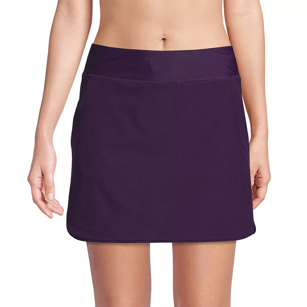 Women's Lands' End Comfort Waist UPF 50 Swim Skirt