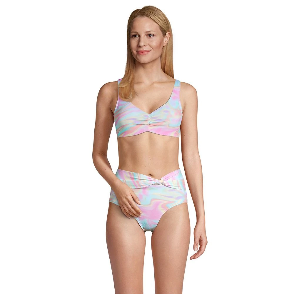 Women's Lands' End UPF 50 V-Neck Bikini Top