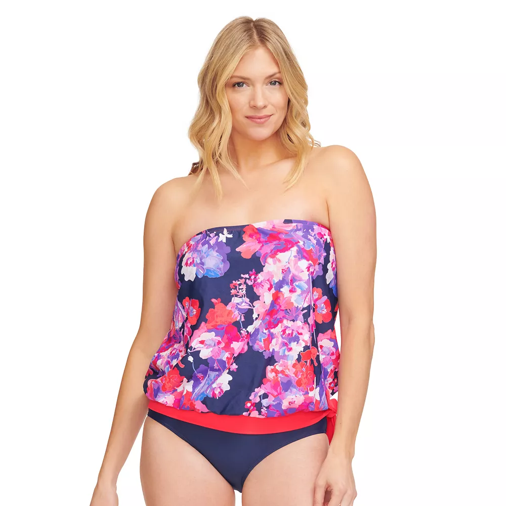 Women's Mazu Swim Waist Minimizer Blouson Tankini Top - Image 4