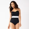 Women's Bal Harbour Colorblock Bandeau One-Piece Swimsuit