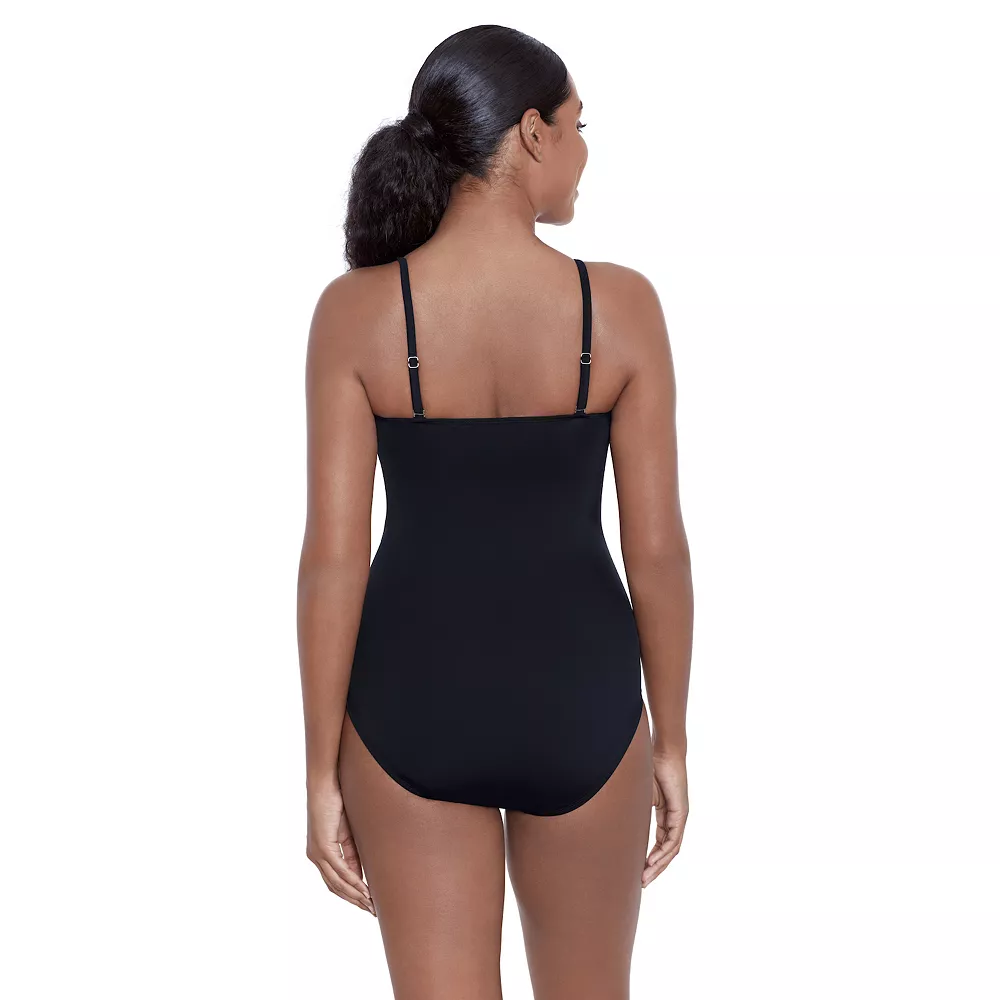 Women's Bal Harbour Colorblock Bandeau One-Piece Swimsuit - Image 2