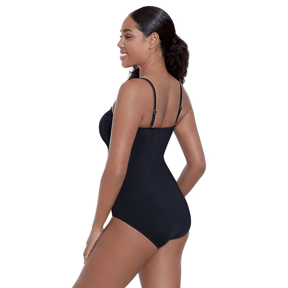 Women's Bal Harbour Colorblock Bandeau One-Piece Swimsuit - Image 3