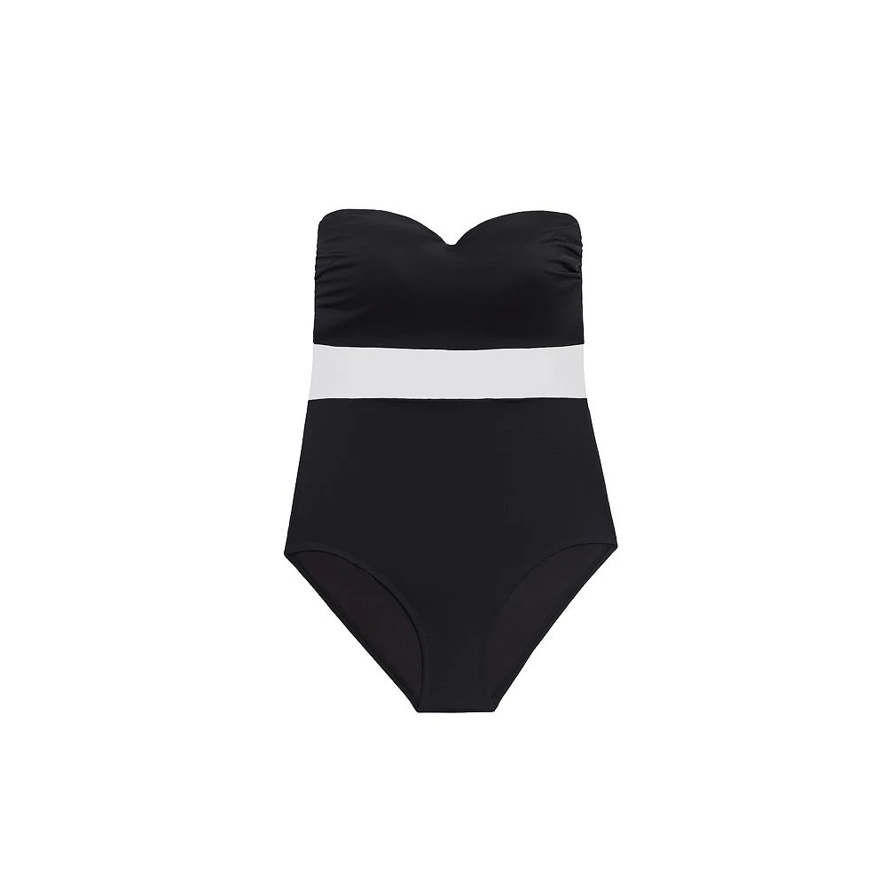 Women's Bal Harbour Colorblock Bandeau One-Piece Swimsuit - Image 5
