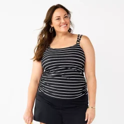 Plus Size Bal Harbour Ring Tankini Top