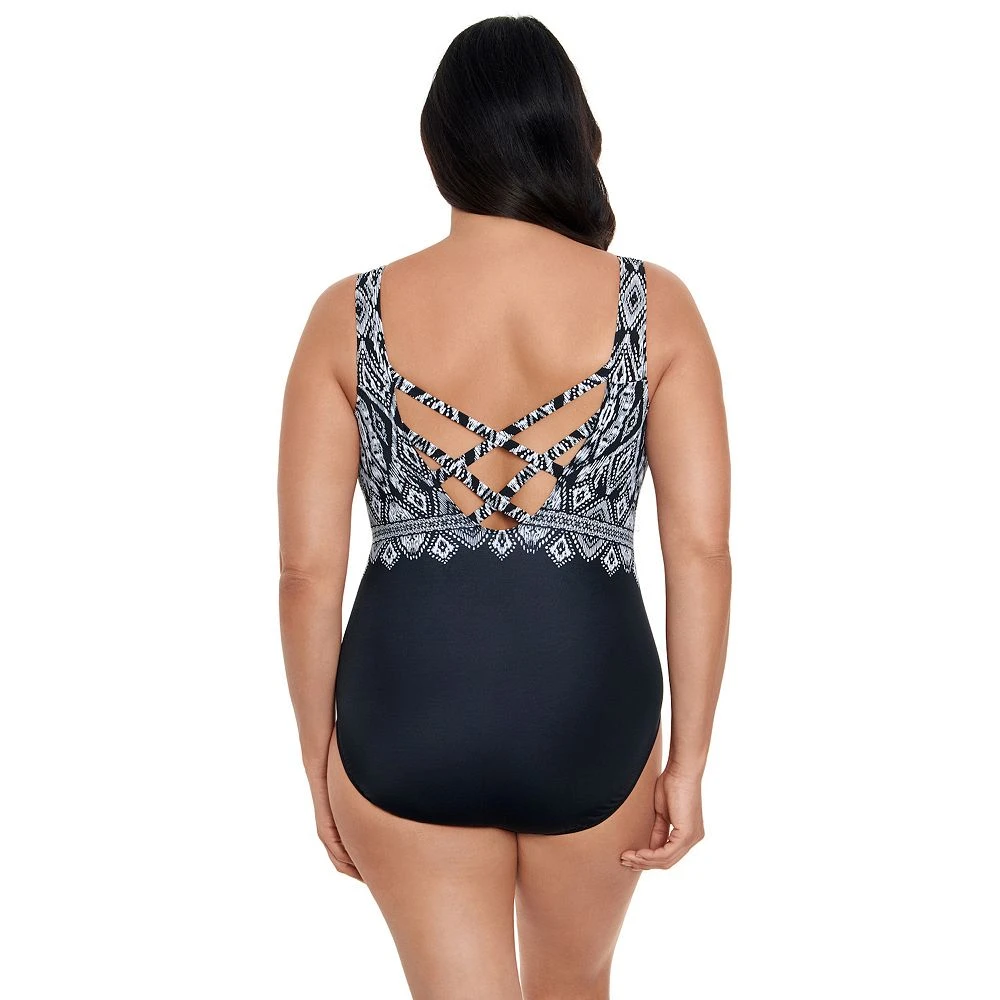 Women's Great Lengths D-Cup Long Torso X-Back One-Piece Swimsuit - Image 2