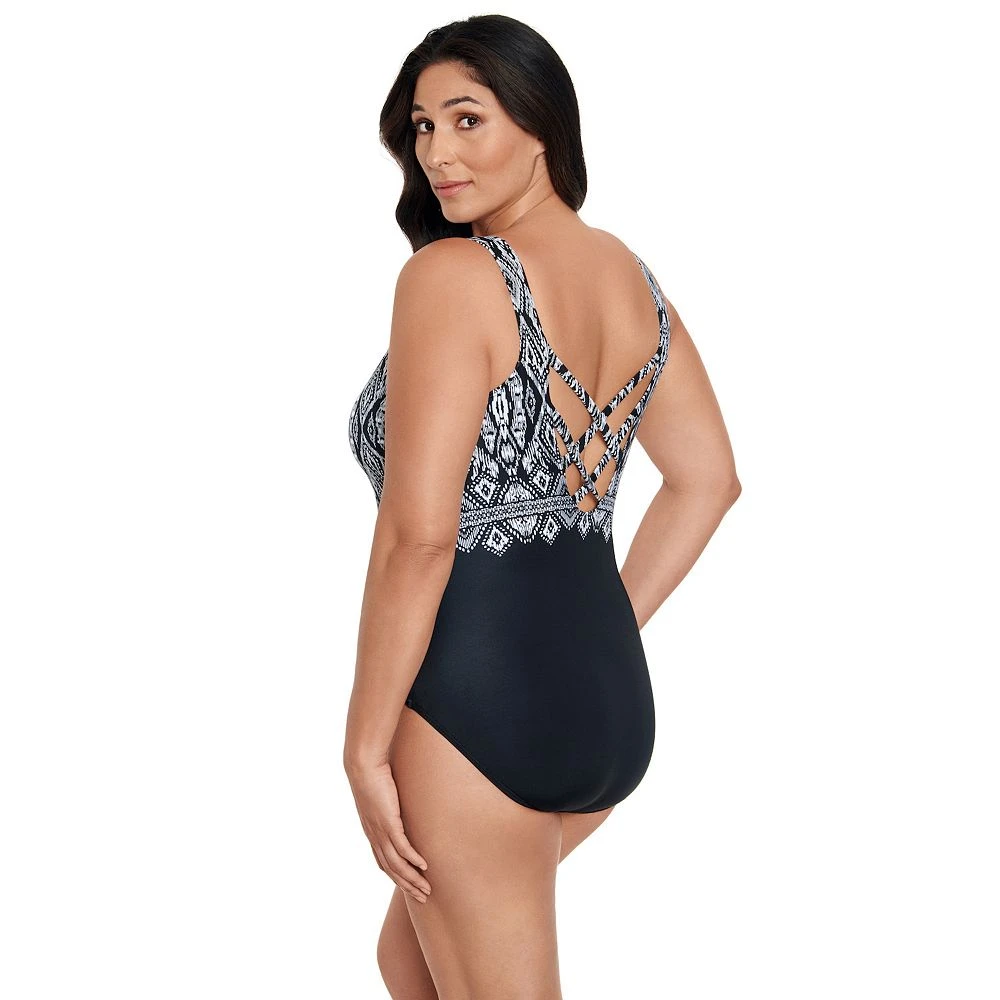 Women's Great Lengths D-Cup Long Torso X-Back One-Piece Swimsuit - Image 3