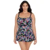 Women's Great Lengths D-Cup Long Torso Empire One-Piece Swim Dress