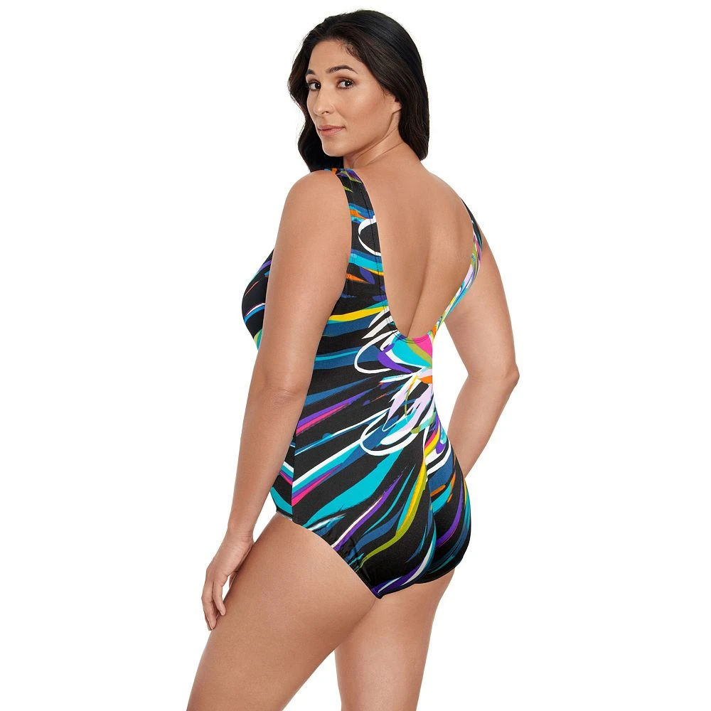 Women's Great Lengths Floral D-Cup Long Torso One-Piece Swimsuit - Image 3
