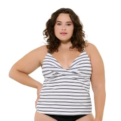 Plus Size Freshwater Wrap Tankini Top