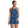 Women's Lands' End Print One-Piece Swim Dress