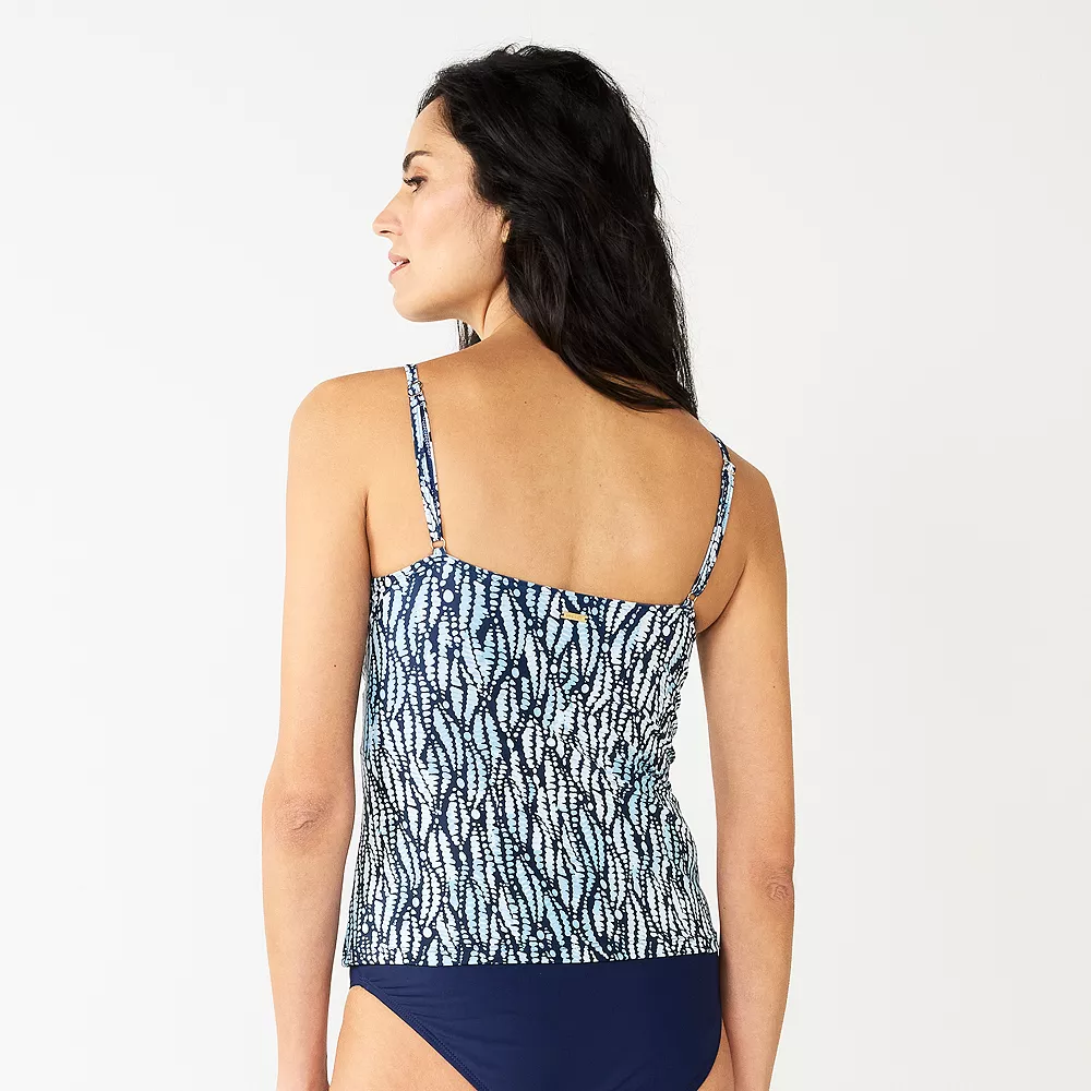 Women's Nine West Wrap Front Tankini Top - Image 2
