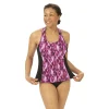 Women's Dolfin Aquashape Print Twist Back Tankini Top