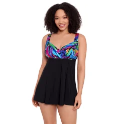 Women's Great Lengths Magic Stroke Draped Crossover Swim Dress