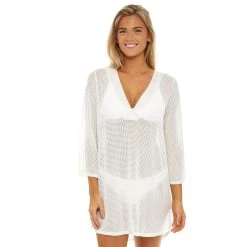 Women's Jordan Taylor Bell-Sleeve Swim Cover-Up Tunic