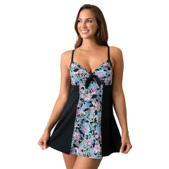 Women's A Shore Fit Blocked Vintage Tie Swimdress