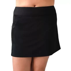 Plus Size A Shore Fit Swim Skirt With Zipper Pocket