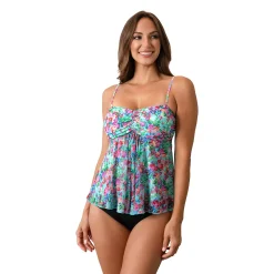 Women's A Shore Fit Mesh Flared Bandeau Swim Top