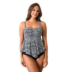 Women's A Shore Fit E-Cup Bandeau V-Hem Swim Top